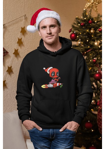 Deadpool Kapşonlu Sweatshirt