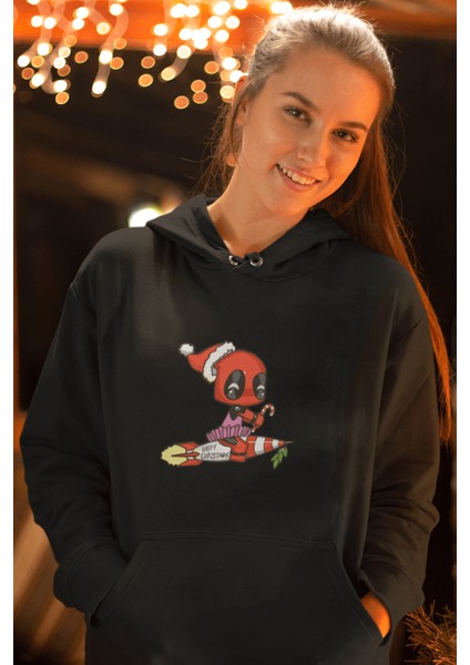 Deadpool Kapşonlu Sweatshirt