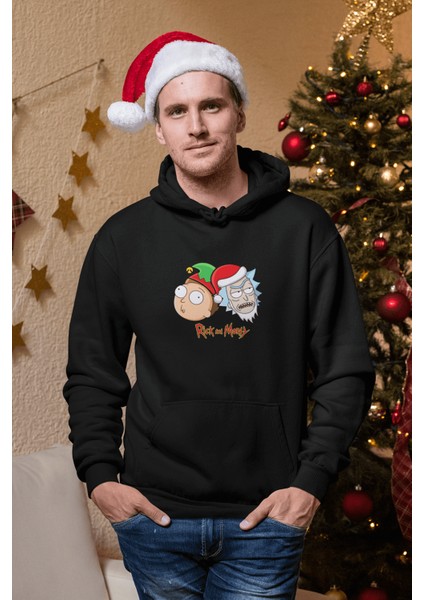 Rick And Morty Kapşonlu Sweatshirt