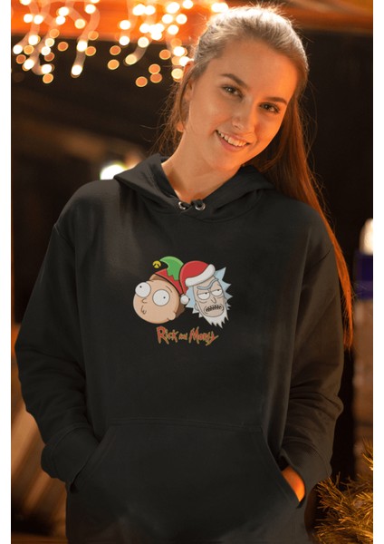 Rick And Morty Kapşonlu Sweatshirt