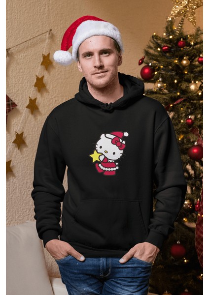 Hello Kitty Merry Christmas Kapşonlu Sweatshirt