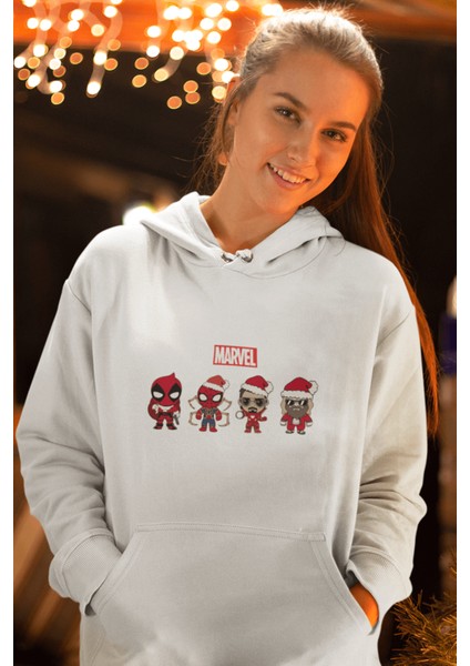 Marvel Yılbaşı Kapşonlu Sweatshirt fırsatları
