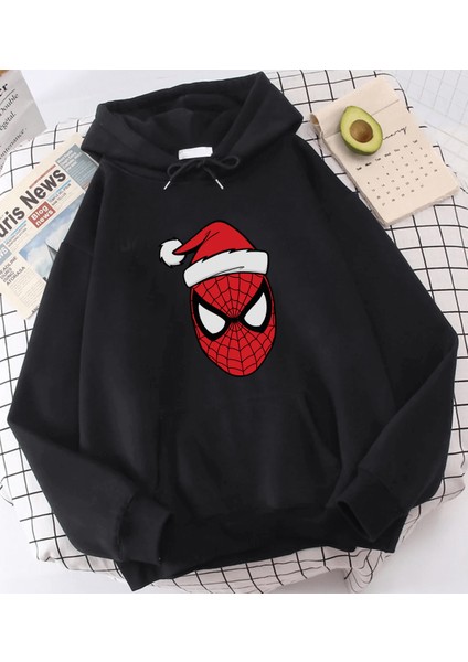 Spiderman Merry Christmas Kapşonlu Sweatshirt