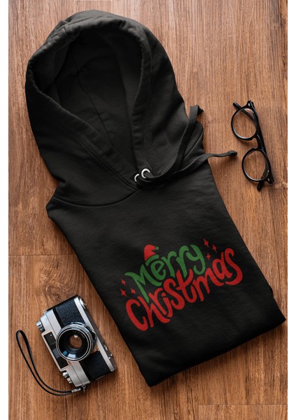 Christmas Yazılı Year Kapşonlu Sweatshirt indirimleri
