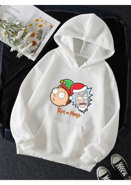 Rick And Morty Kapşonlu Sweatshirt