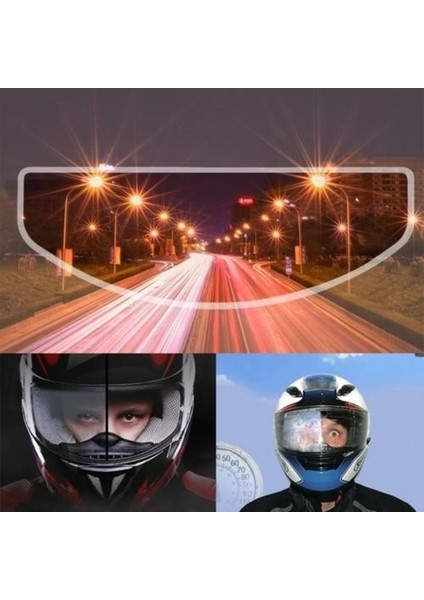 Motosiklet Kask Vizör Buğu Önleyici Pinlock Üniversal Dayanıklı Nano Kaplama Yapışkan Anti Fog