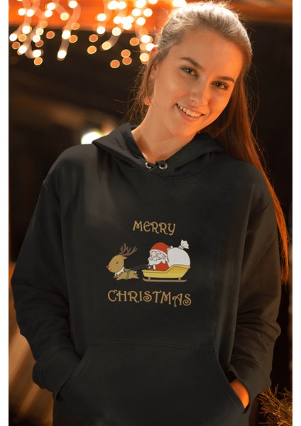 Geyik Noel Baba Sweatshirt fırsatları