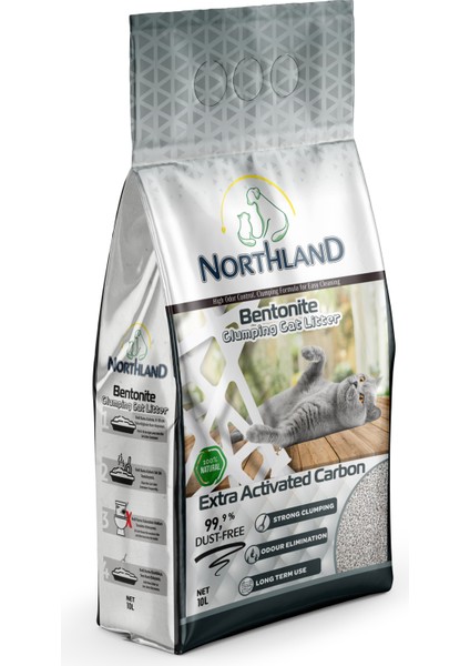 Aktif Karbonlu Kedi Kumu 10 Litre