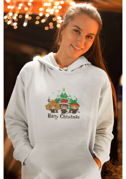 Hp Merry Christmas Kapşonlu Sweatshirt