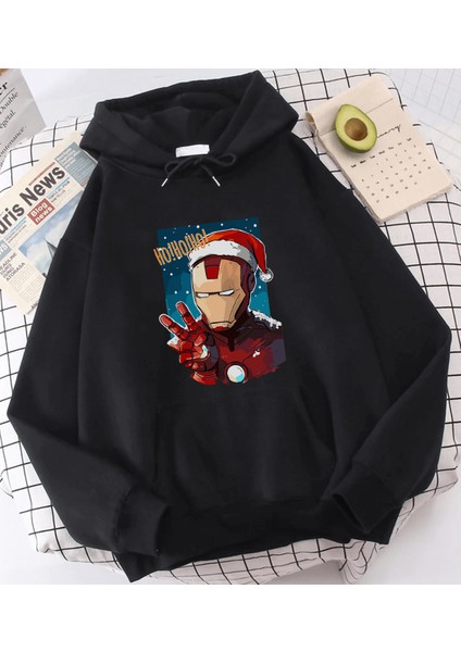 Iron Man Hohoho Kapşonlu Sweatshirt fiyatları