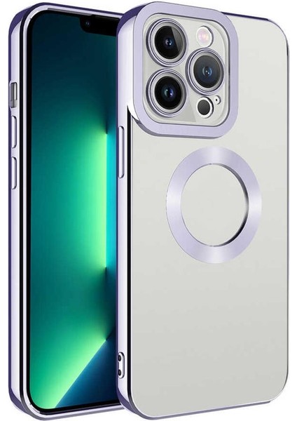Apple iPhone 13 Pro Max Kılıf Köşeleri Renkli Şeffaf Kamera Korumalı Silikon Luxury Kapak