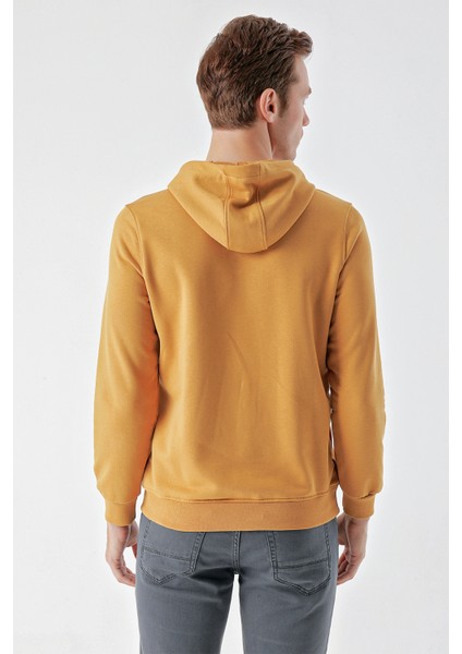 Erkek Hardal Sarısı Kapüşonlu Sweat-Shirt indirimleri