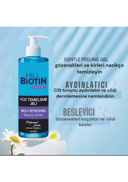 yüz jeli (face gel) Canlandırıcı,aydınlatıcı arındırıcı akne sivilce Karma Cilt Yüz Temizleme Jeli 400ML