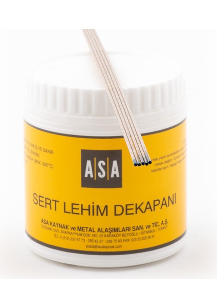 GÜMÜŞ KAYNAK DEKAPANI ASA-FLO (500 GR) + GÜMÜŞ KAYNAK TELİ %40 2 MM (5 ADET)