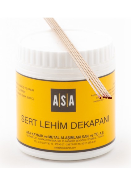 GÜMÜŞ KAYNAK DEKAPANI ASA-FLO (500 GR) + GÜMÜŞ KAYNAK TELİ %30 2 MM (5 ADET)