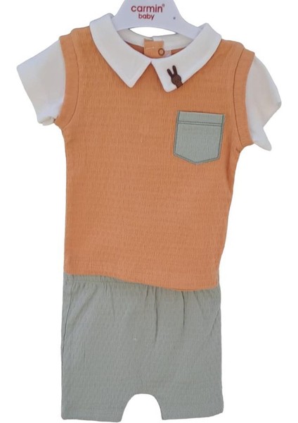 Erkek Bebek Pamuklu Ikili Cep Detaylı Yazlık Takım fiyatları