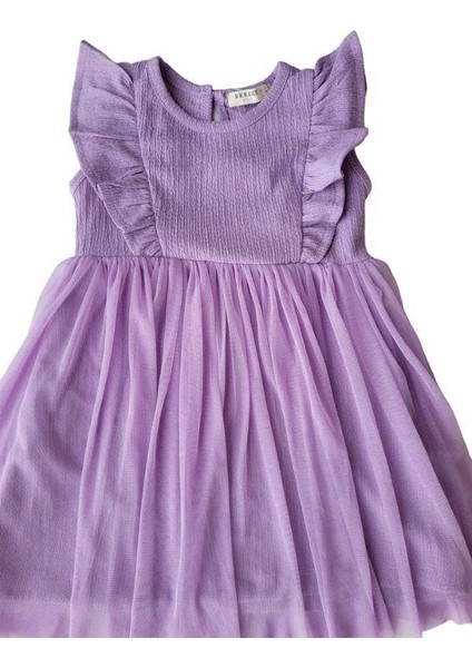 Kız Çocuk Kollar Fır Fırlı Eteği Tüllü Elbise fırsatları