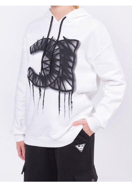 Kız Çocuk Pamuklu Kapüşonlu Baskılı Sweatshirt fiyatları