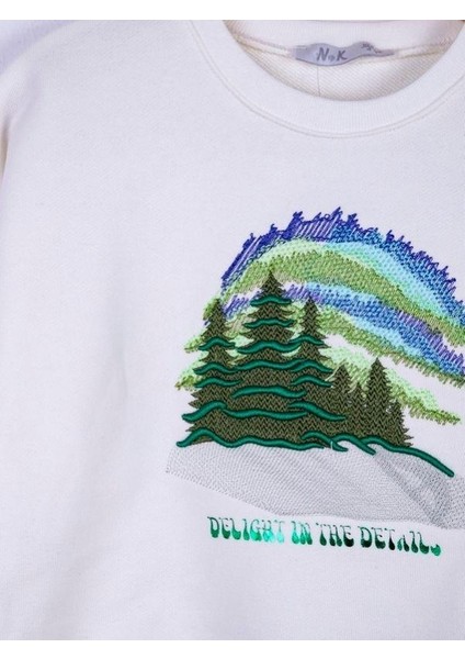 Kız Çocuk Kuzey Işıkları Sweatshirt