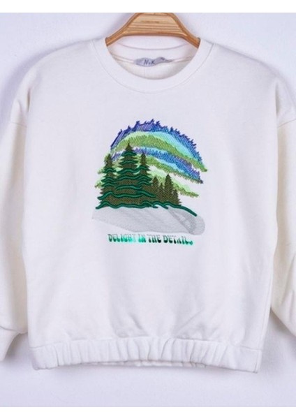 Kız Çocuk Kuzey Işıkları Sweatshirt