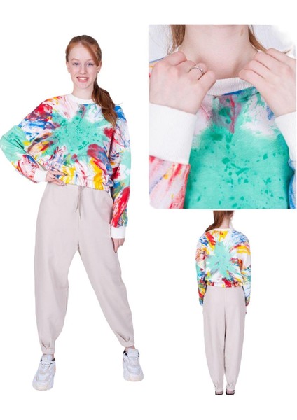 Kız Çocuk Batik Desenli Sweatshirt fiyatları