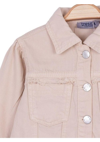 Kız Çocuk Pamuklu Cep Detaylı Kot Ceket indirimleri