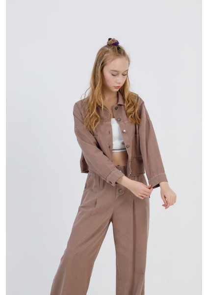Kız Çocuk Pamuklu Gabardin Ceket