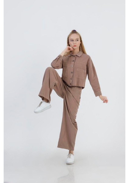 Kız Çocuk Pamuklu Gabardin Ceket