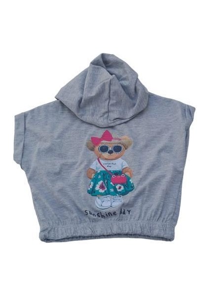 Kız Çocuk Kapüşonlu Ayıcıklı Pantolon Beli Paçası Lastikli Takım indirimleri