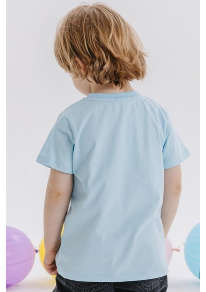 Erkek Çocuk Pamuklu Rahat Kesim Robot Baskılı Tshirt modelleri