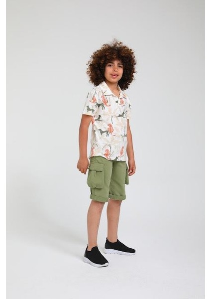 Erkek Çocuk Pamuklu Rahat Kesim Yumuşak Dokulu Jaguar Tshirt