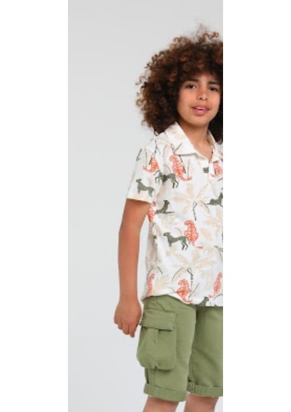 Erkek Çocuk Pamuklu Rahat Kesim Yumuşak Dokulu Jaguar Tshirt