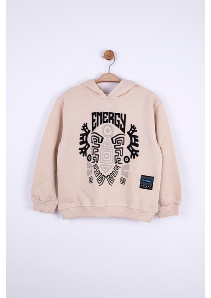 Erkek Çocuk Kapüşonlu Energy Baskılı Sweatshirt modelleri
