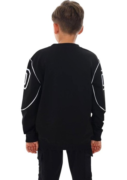 Erkek Çocuk Street Yazılı Kolları Yazılı Sweatshirt