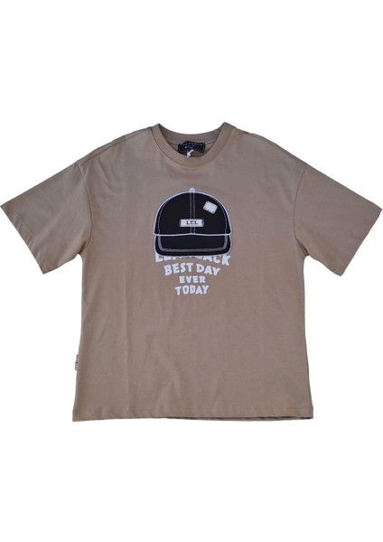 Erkek Çocuk Pamuklu Oversize Şapkalı Tshirt