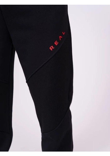 Erkek Çocuk Kapüşonlu Sweatshirt Real Yazılı Jogger Eşofman Takım modelleri