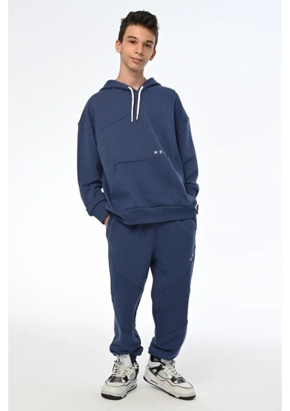 Erkek Çocuk Kapüşonlu Sweatshirt Real Yazılı Jogger Eşofman Takım fiyatları