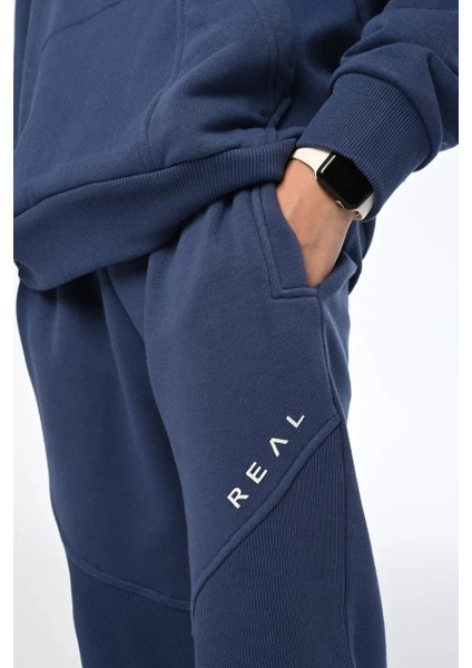 Erkek Çocuk Kapüşonlu Sweatshirt Real Yazılı Jogger Eşofman Takım fırsatları