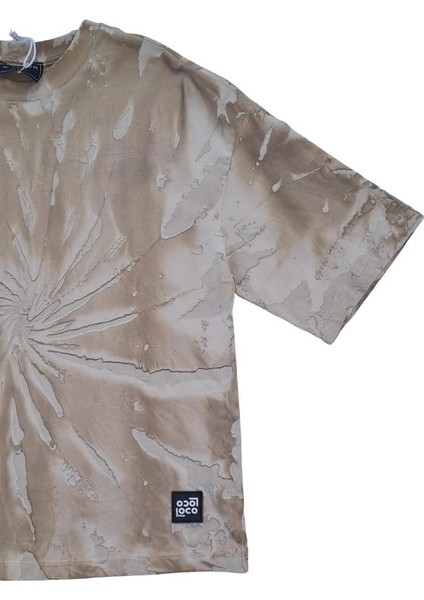 Erkek Çocuk Pamuklu Oversize Rahat Kalıp Batik Desenli Şort Takım
