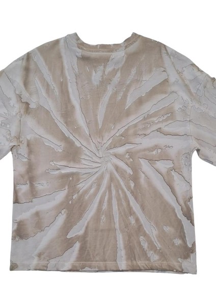 Erkek Çocuk Pamuklu Oversize Rahat Kalıp Batik Desenli Şort Takım