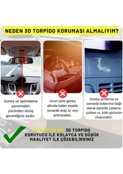 Renault Scenic 1 3D Torpido Koruyucu Kılıf - Ön Göğüs Kaplama