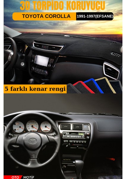 Toyota Corolla (Efsane Kasa) 3D Torpido Koruyucu Kılıf - Ön Göğüs Kaplama