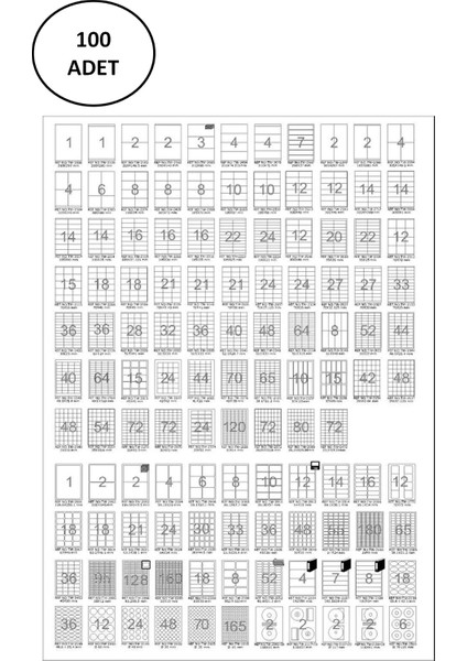 TW - 2069 Lazer Etiket 210 x 29 mm 100 'lü fiyatları