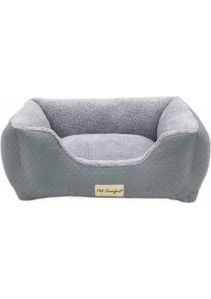 Echo Kedi ve Köpek Yatağı Gri/gri Peluş S 60X50CM