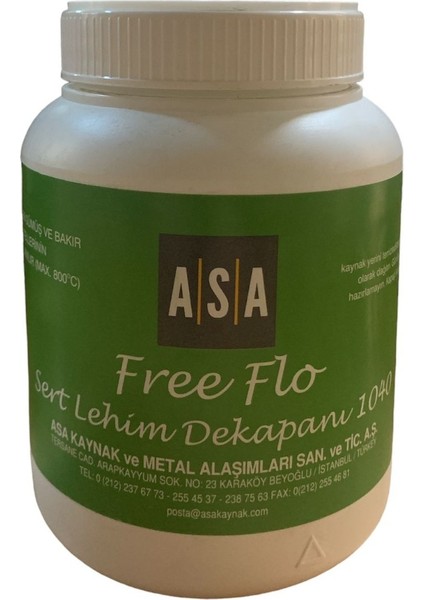 GÜMÜŞ KAYNAK DEKAPANI ASA FREE-FLO  (500 GR)