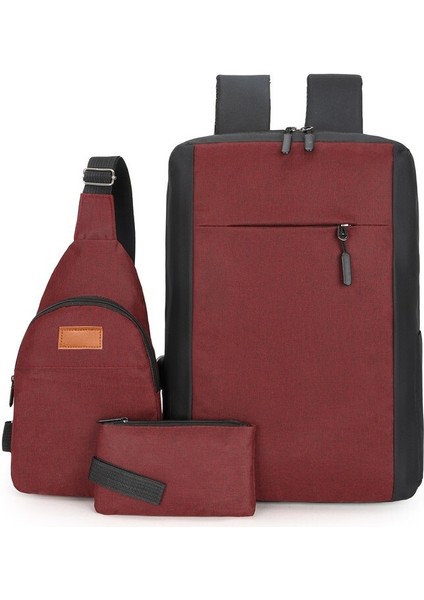 Erkek Iş Çantası Üç Parçalı Bilgisayar Sırt Çantası (Yurt Dışından)
