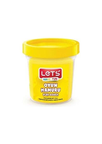 Lets Tek Renk Oyun Hamuru Neon Sarı 115 gr