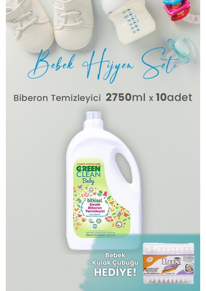 Green Clean Baby Likit Biberon Temizleyici 2750 ml x 10 Adet ve Hediyeli