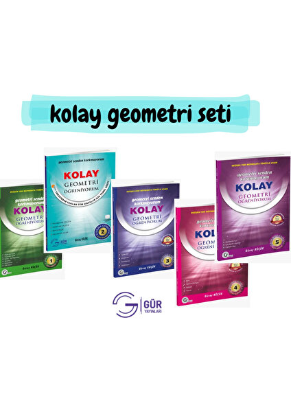 Gür Yayınları Kolay Geometri Öğreniyorum Seti  5 Kitap