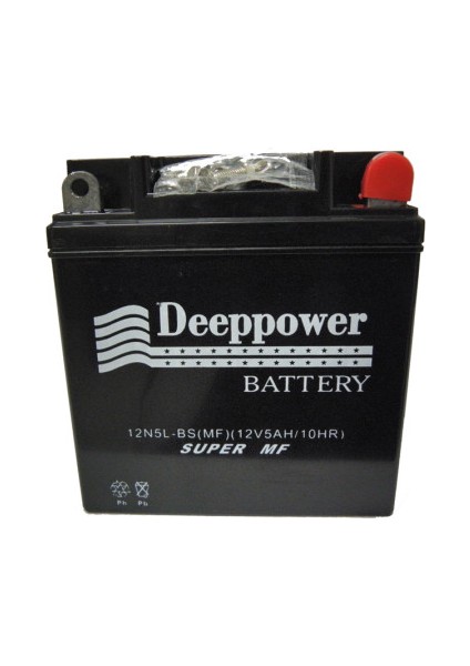 Akü Motor 12N5L-BS (12V 5AH/10HR) Deeppower